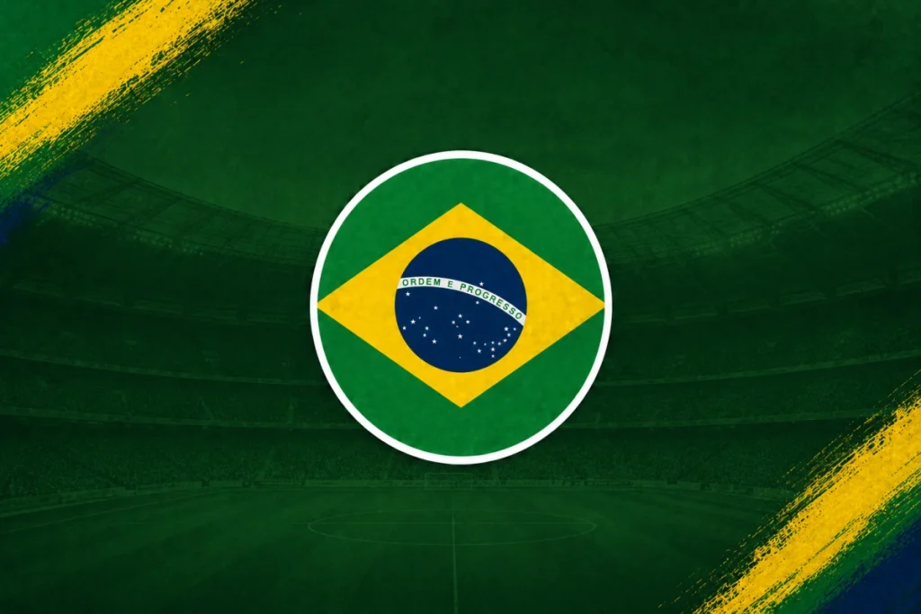 Brazylia – Maroko gdzie oglądać? Transmisja na żywo i online (14.06.2026) Brazylia - grafika flaga 2 | Reprezentacja Brazylii