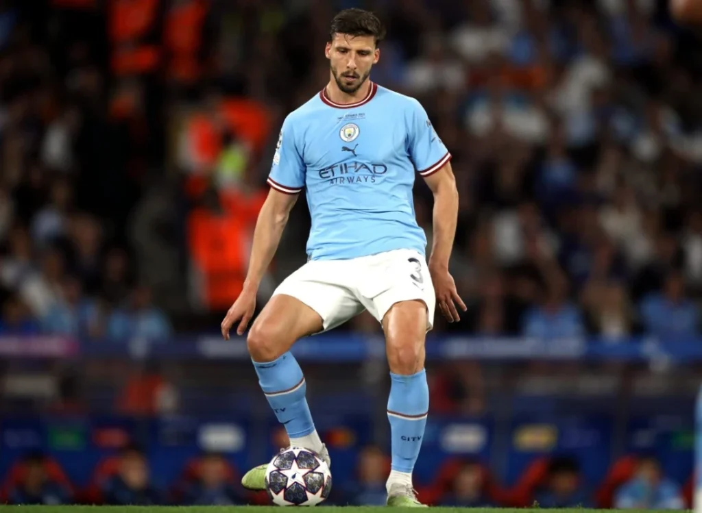 Transmisja Man City – PSG w TV i online. Gdzie oglądać? (14.10.2026) Manchester City - Rúben Dias 1